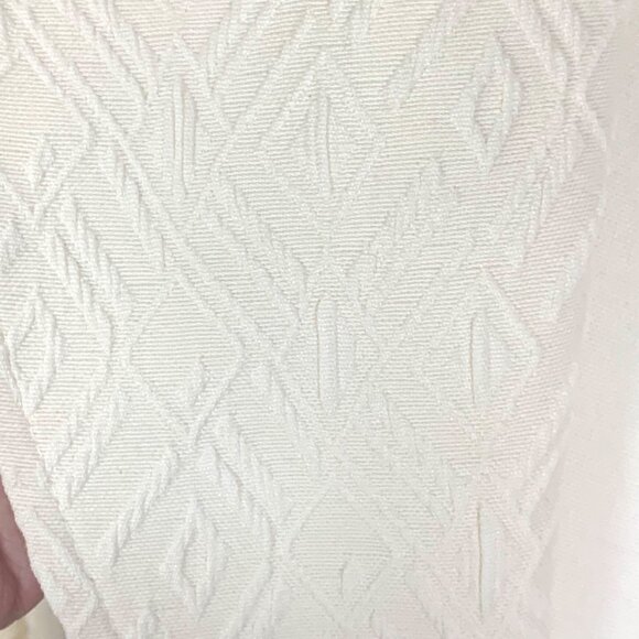 Womens Classic Textured Cream Blazer 8 Diamond Quilted Open Front 3/4 Sleeves - Picture 5 of 10